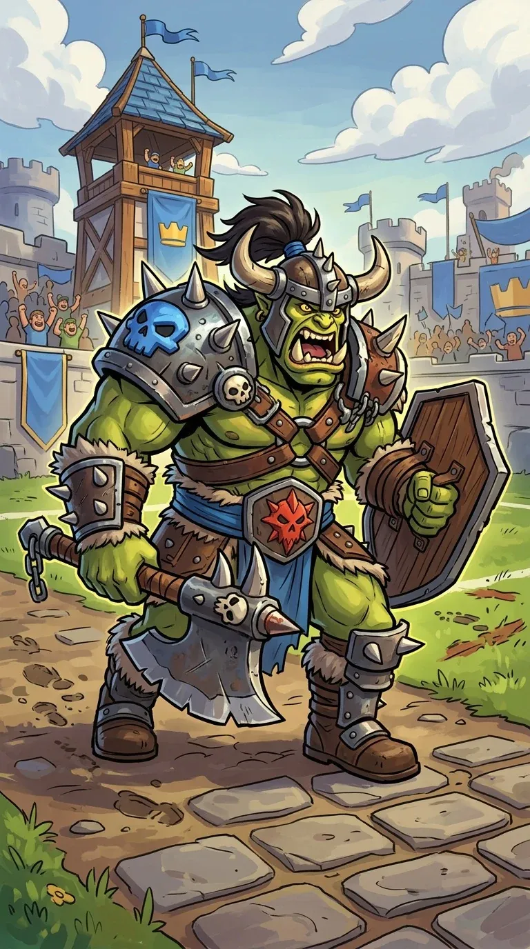 An orc warrior made by Nano Banana 2
